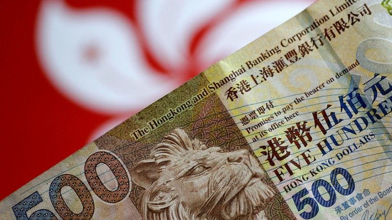 港股飆升大幅提振了對港元的需求，港元兌美元暴漲